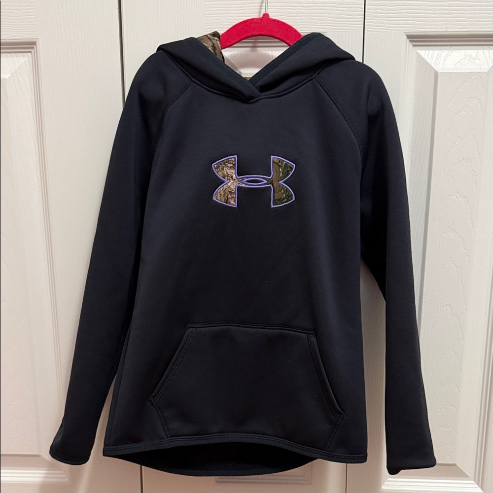 Under Armour Kids Dark Hoodie with Camo Logo
